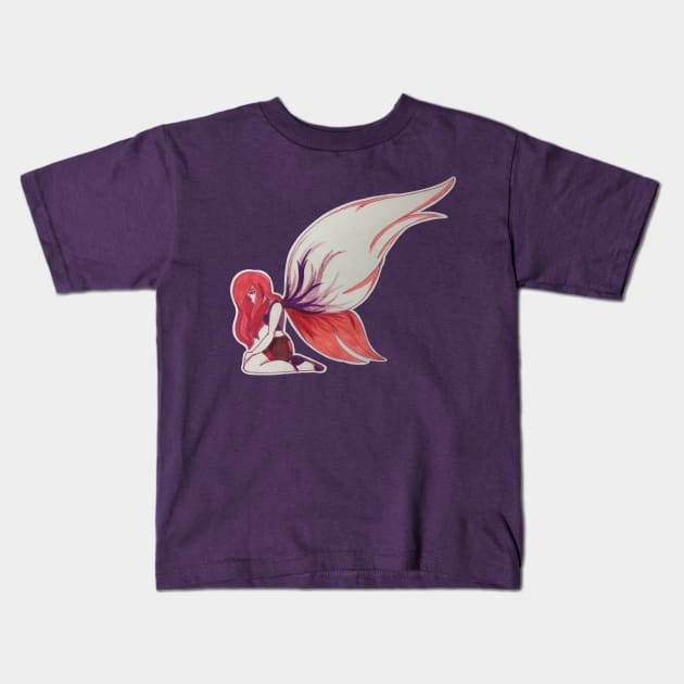 Sad Fairy Kids T-Shirt by inatorinator